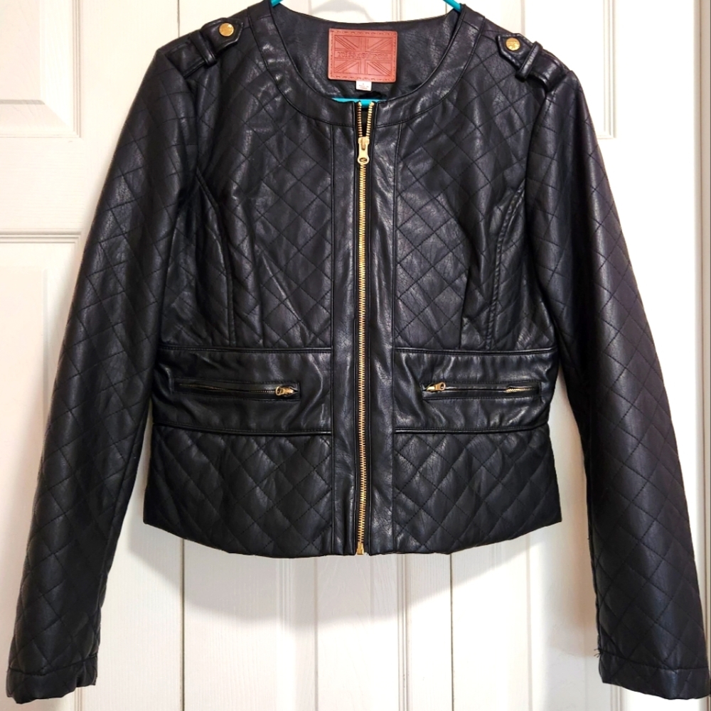 Miss London Black Leather Jacket